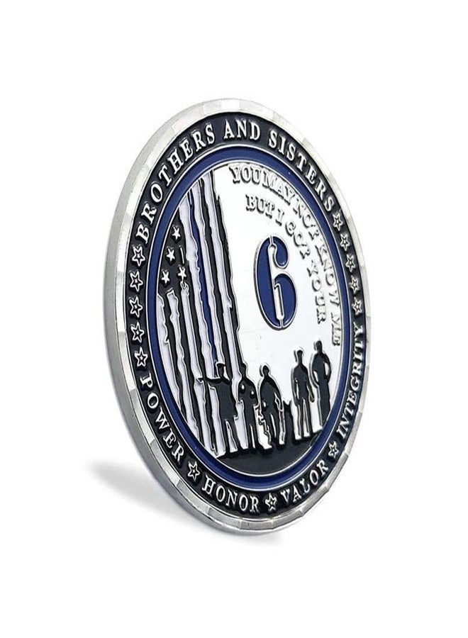 Glamtune Thin Blue Line Police Officer Challenge Coin Law Enforcement Coin - Image 4